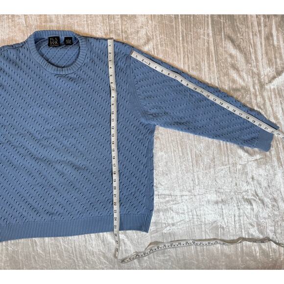Men's Jo S.A. Bank Signature Collection Crewneck Sweater, Large, Medium Blue - Picture 3 of 6
